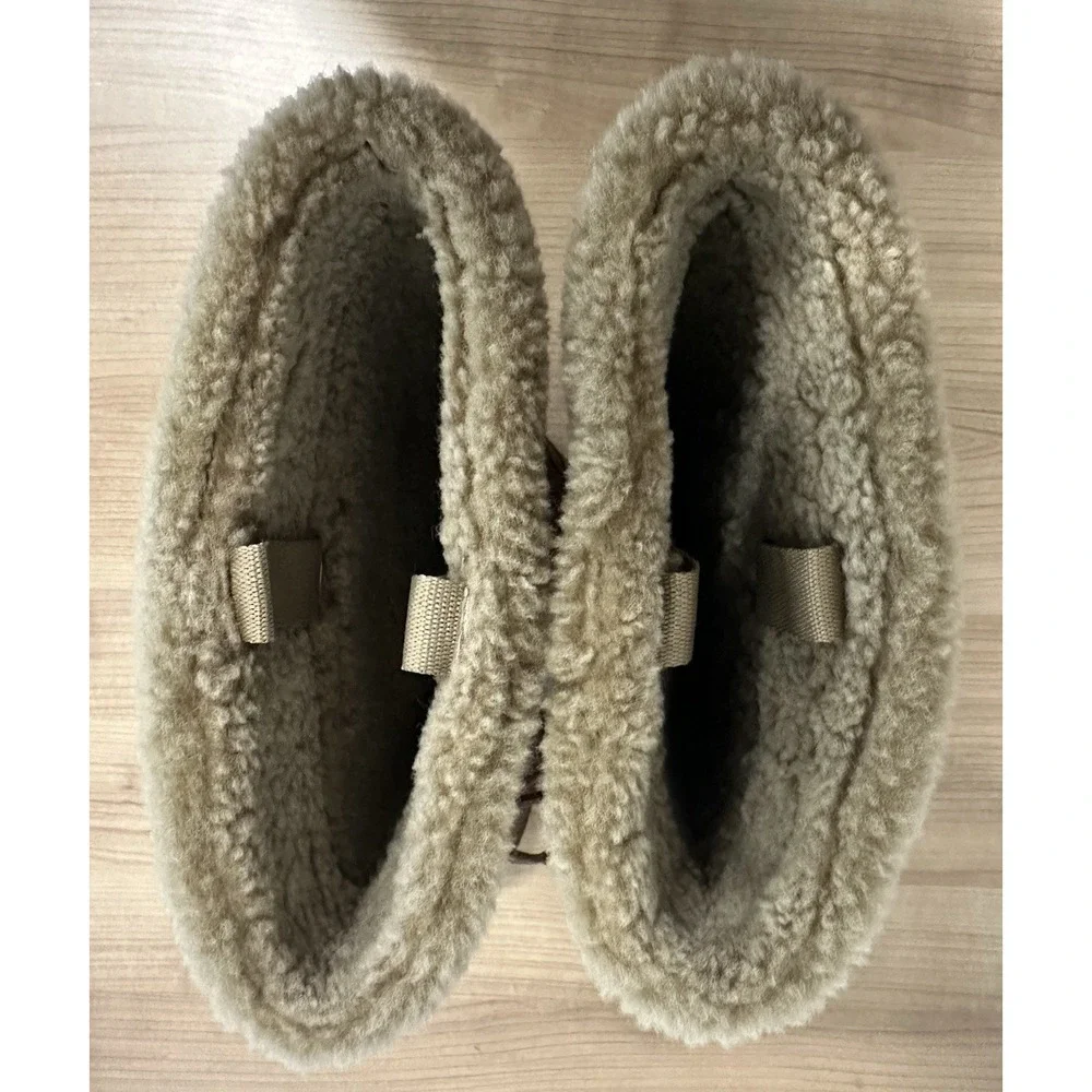 Ugg Australia Leather Boots Womens Size 9 Sheepskin Brown